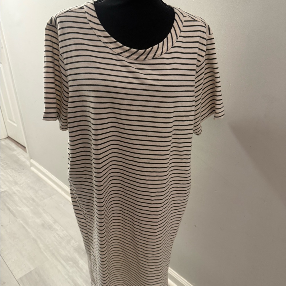 Buffalo David Bitton Striped Soft Blend Jerseys T-Shirt Mini Dress Size XL